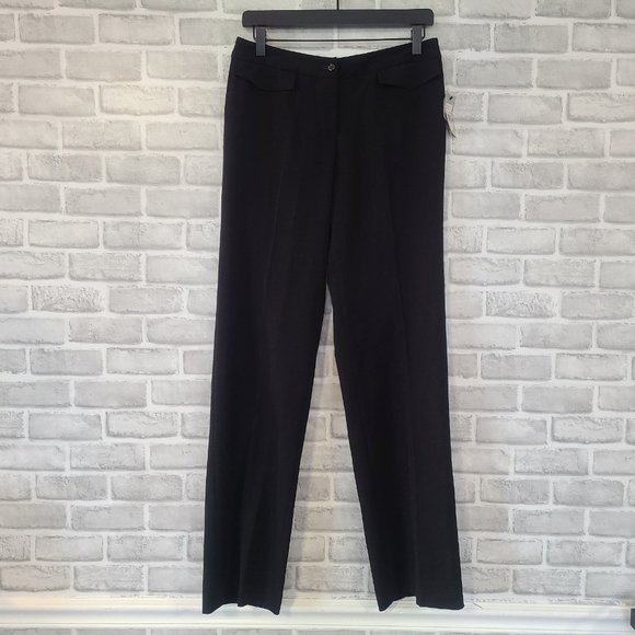 Atelier Dress Pants Women Size 4 Black Straight Leg Dry Clean Only NWT